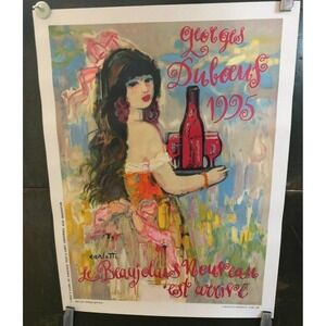 VINTAGE POSTER Georges Dubeous 1995 L'abus D' Alcool Lithograph Iconic Art Piece